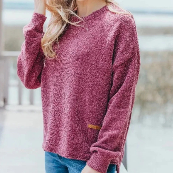 Simply Southern Sweaters - SIMPLY SOUTHERN purple knit sweater size XL
